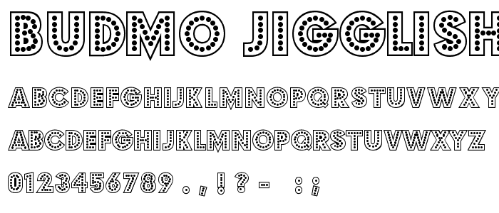 Budmo Jigglish font